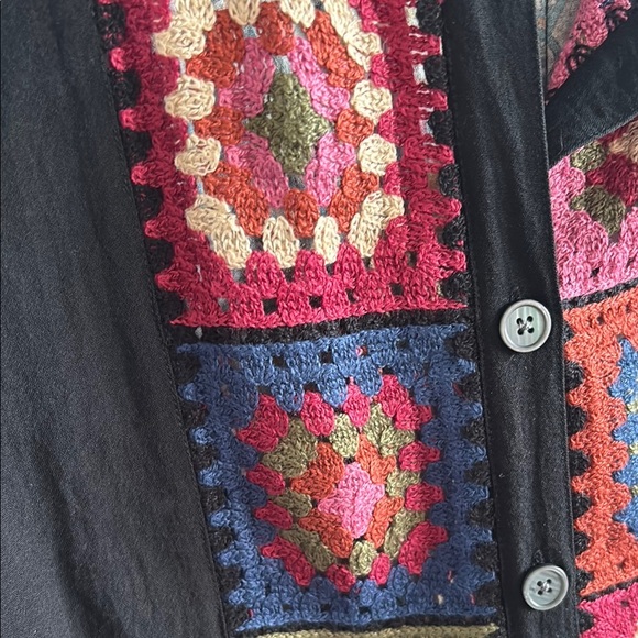 NWT women’s John Mark granny square Embellished Button Down Shirt 3x - Picture 3 of 8